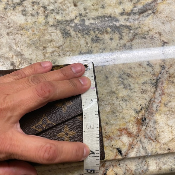 LOUIS VUITTON Monogram Portofeuil Sarah Flap Purse Brown PVC Leather! - Picture 6 of 10